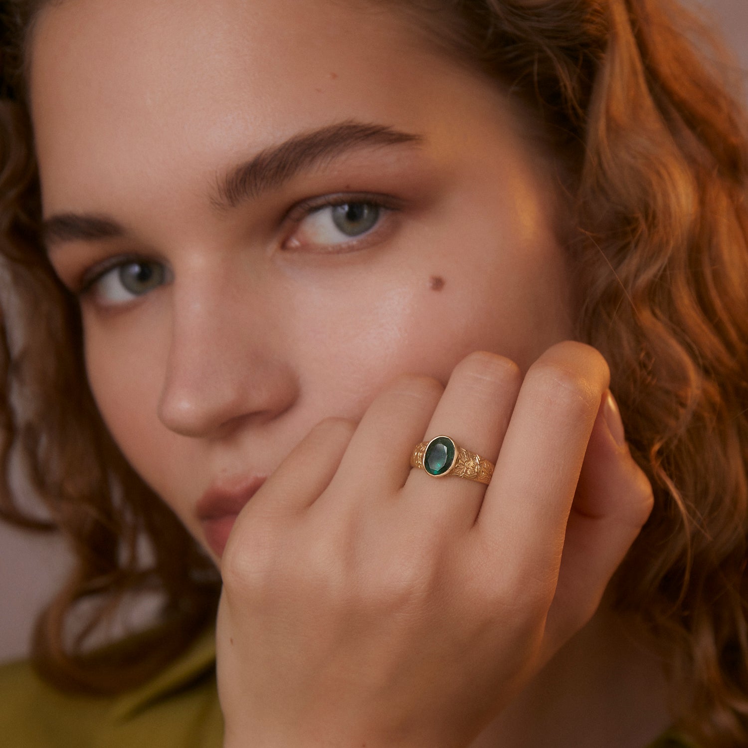 Emerald Gold Orla Ring