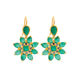 Stella Green Onyx Iolite Statement Earrings