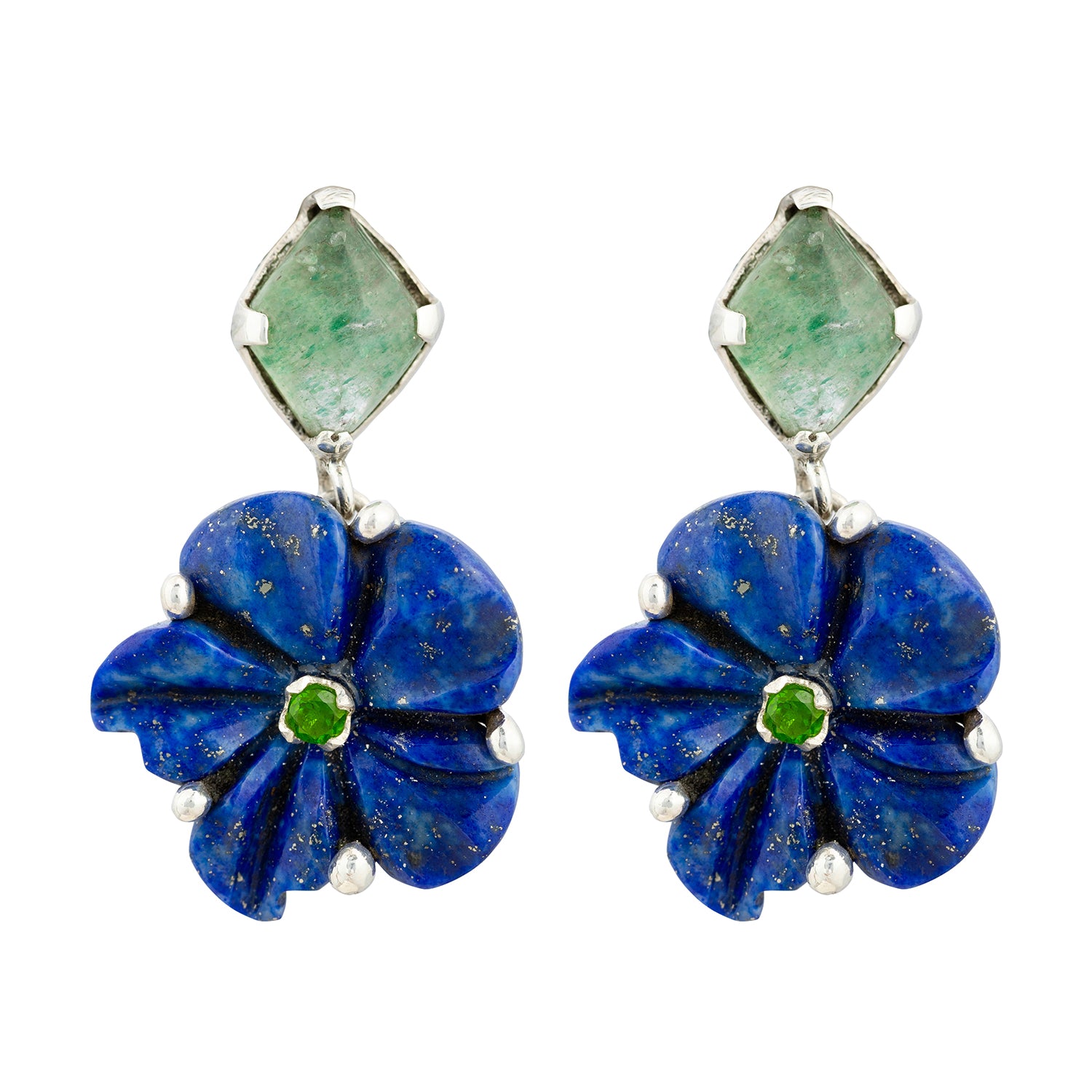 The Rosa Lapis Lazuli Dangle Earrings