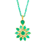 Stella Green Onyx Iolite Statement Pendant