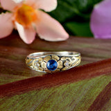 The Kyanite Diamond Gold MIni Flower Ring