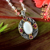 Moonstone Ruby Chandra Pendant