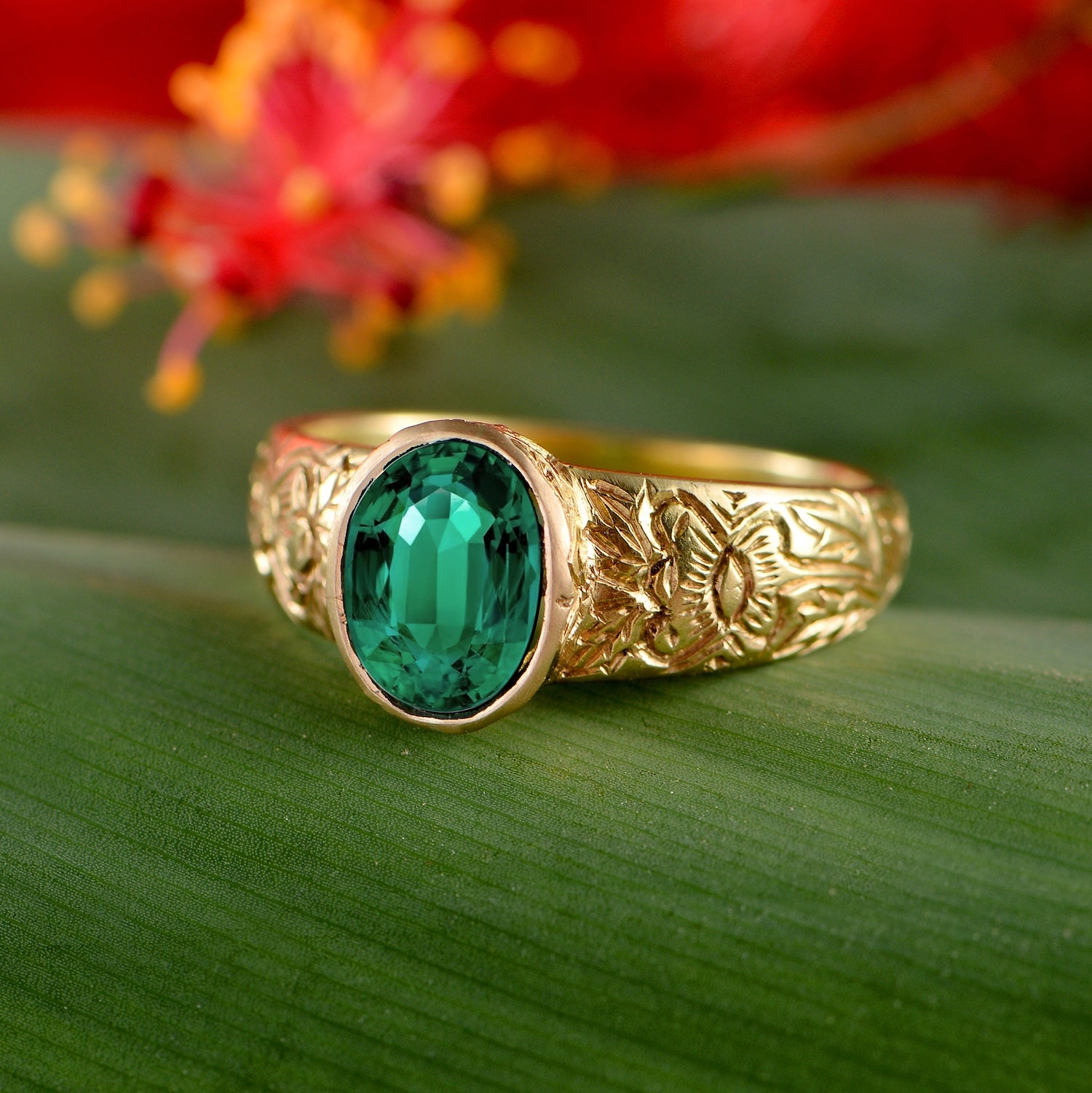 Emerald Gold Orla Ring