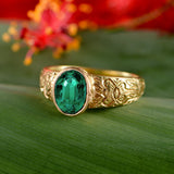 Emerald Gold Orla Mughal Art Ring