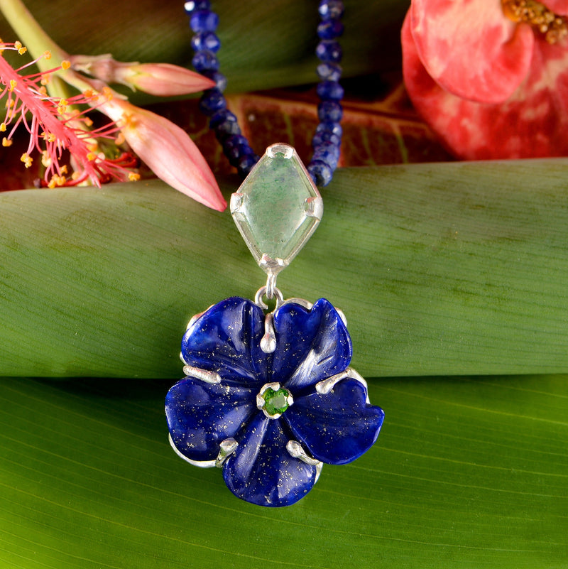 The Rosa Lapis Lazuli Pendant