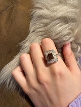 Dravite Brown Tourmaline Diamond Loren Ring