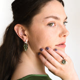 Tamarind Hand-Carved Labradorite Earrings
