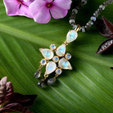 Tallulah Moonstone Labradorite Teardrop Pendant