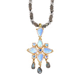 Tallulah Moonstone Labradorite Teardrop Pendant