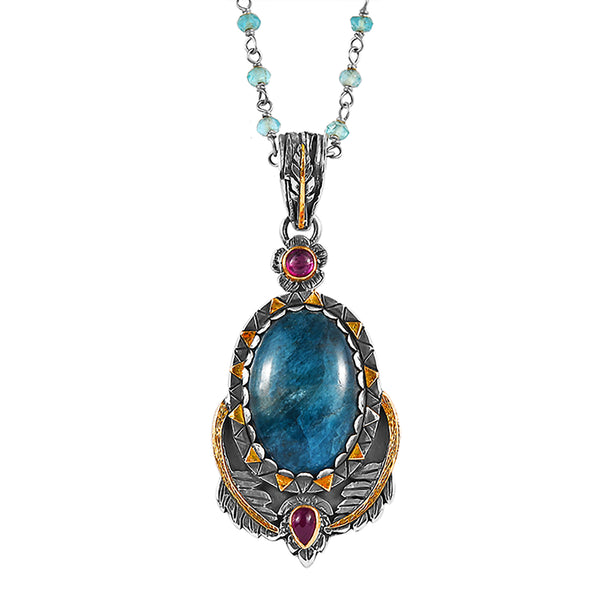 Ava Apatite Ruby Pendant