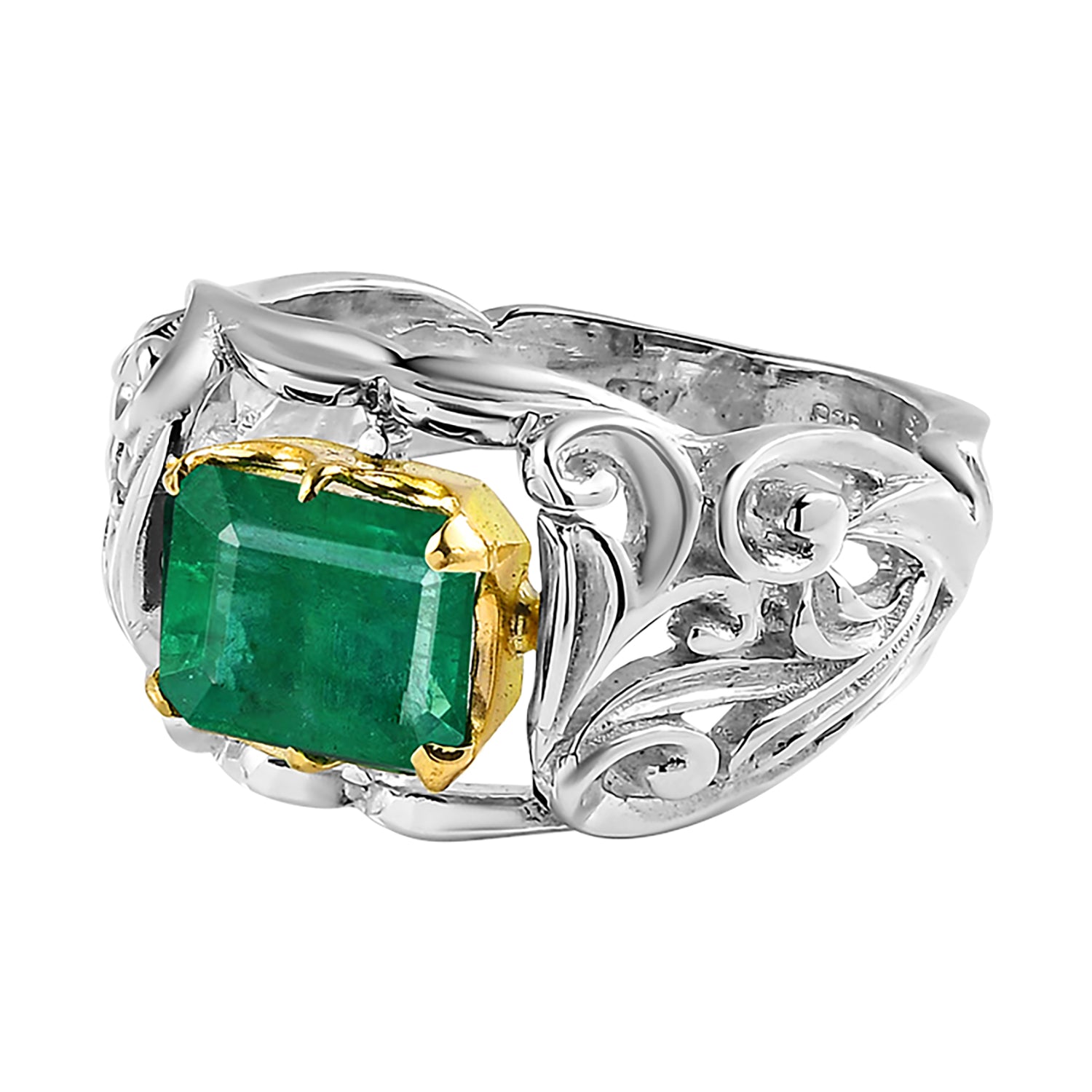 The Baroque Emerald Ring