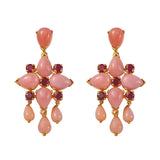 Tallulah Pink Opal Ruby Dangle Earrings