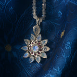 Stella Moonstone Garnet Statement Pendant
