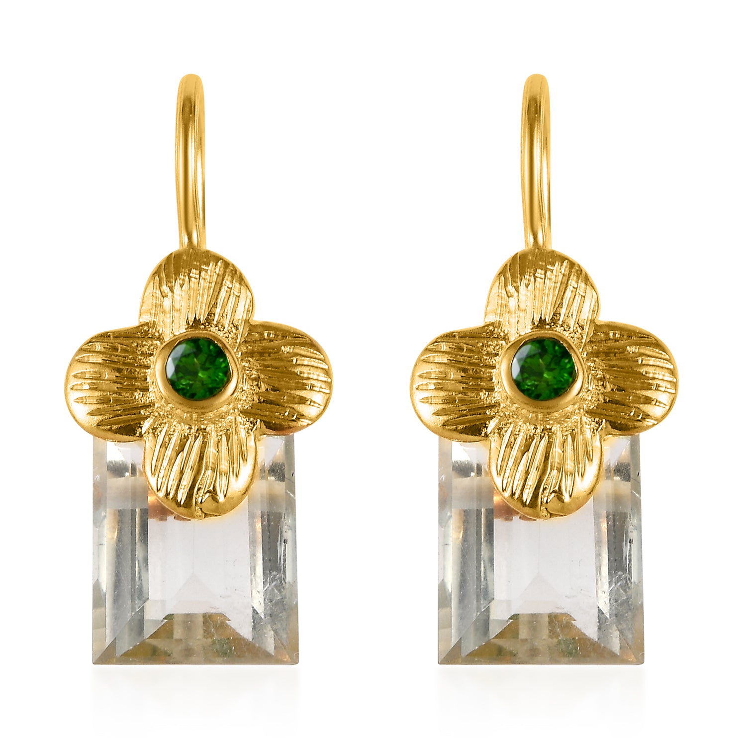 Clara Green Amethyst Earrings