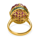 Boudoir Tourmaline Emerald Gold Cocktail Ring