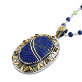 Talia Lapis Tsavorite Diamond Pendant