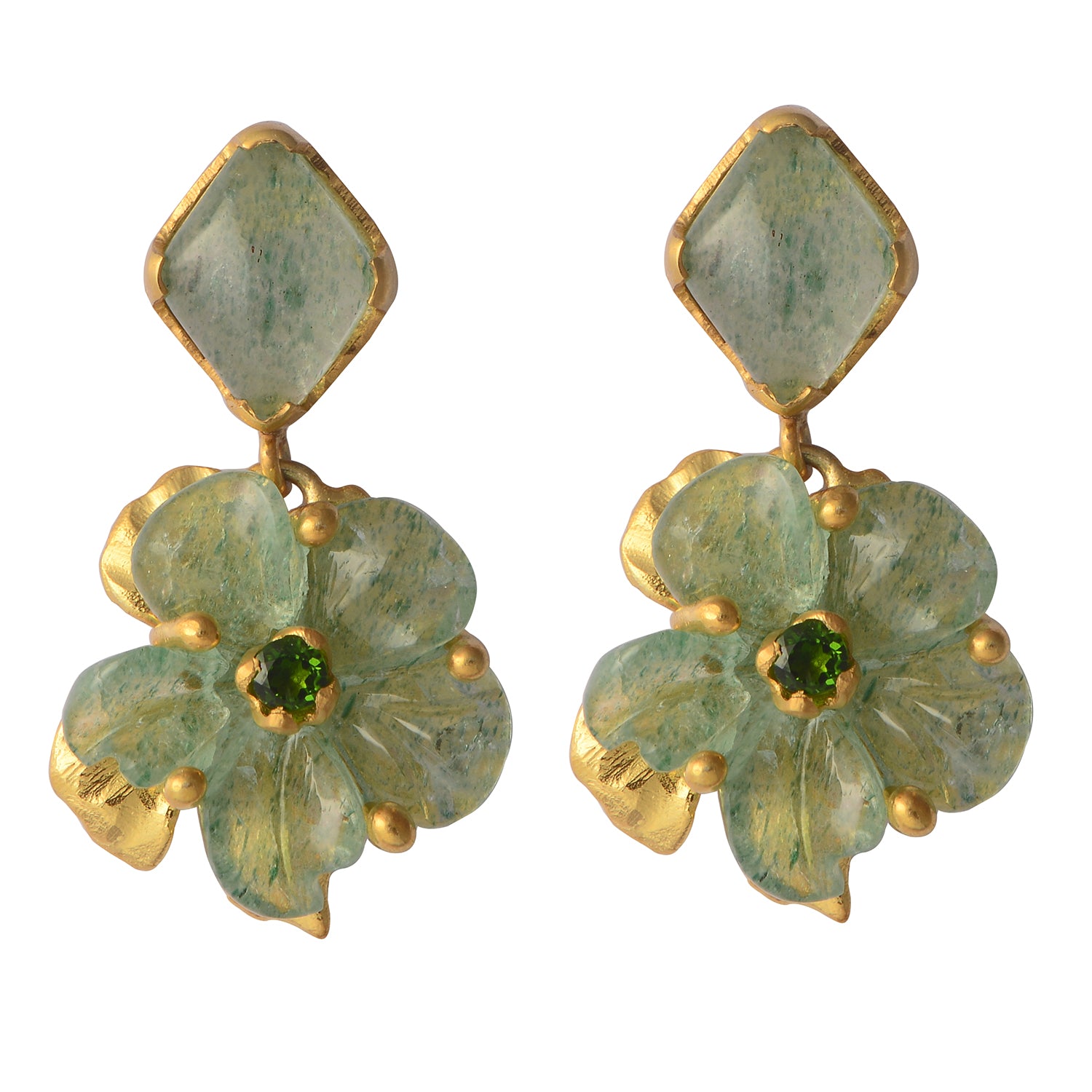 The Rosa Strawberry Onyx Dangle Earrings