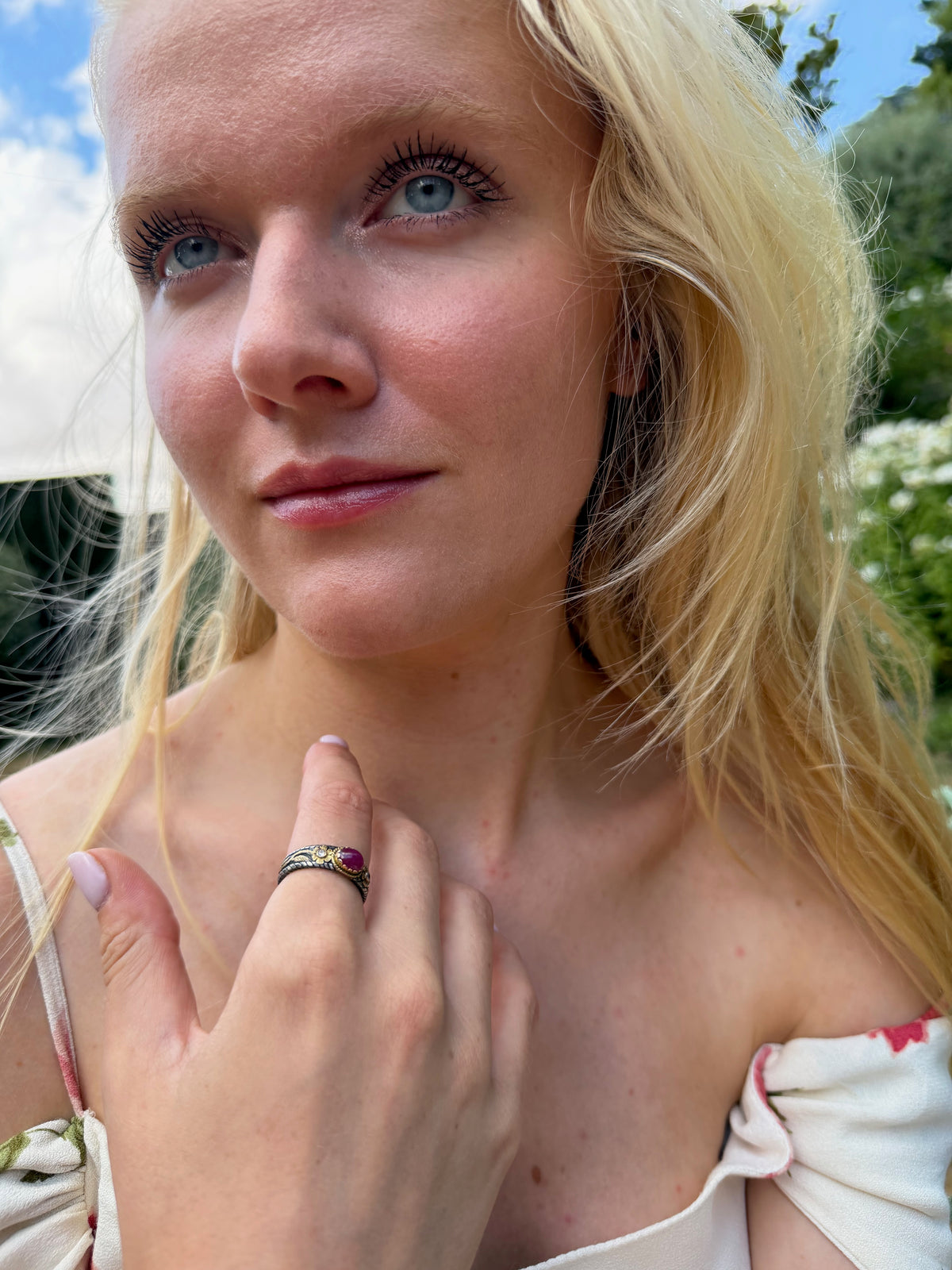 Ruby Diamond Band Ring