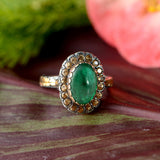 Calcutta Emerald Garnet Ring