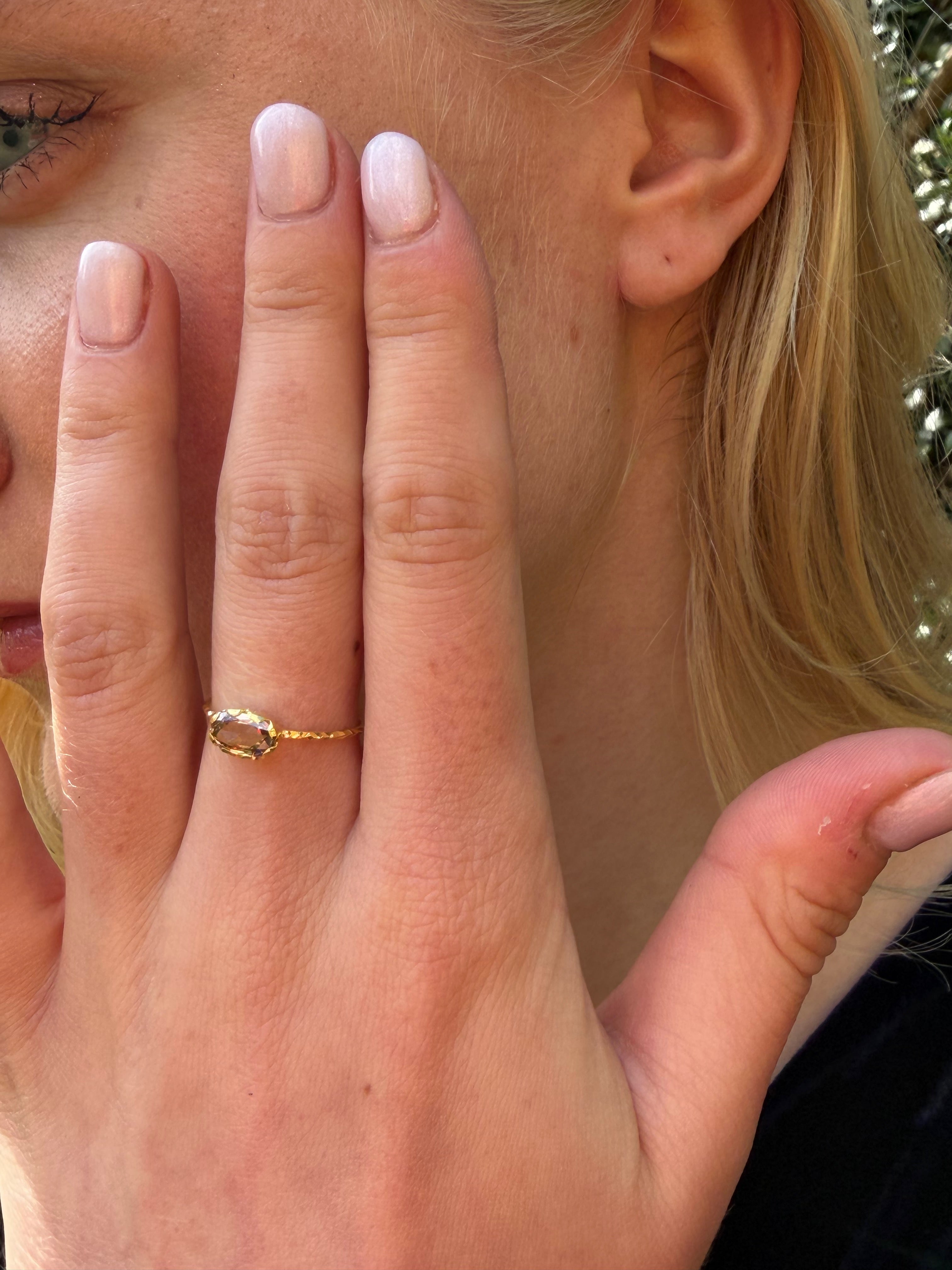 Grecian Gold Pink Diamond Ring