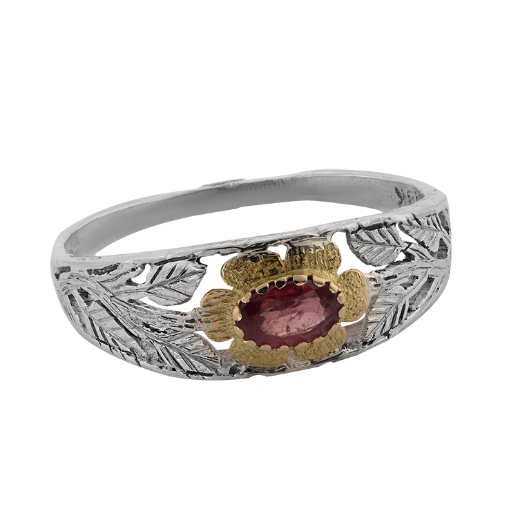 Georgette Pink Sapphire Flower Ring