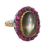 Moonstone Ruby Chandra Ring