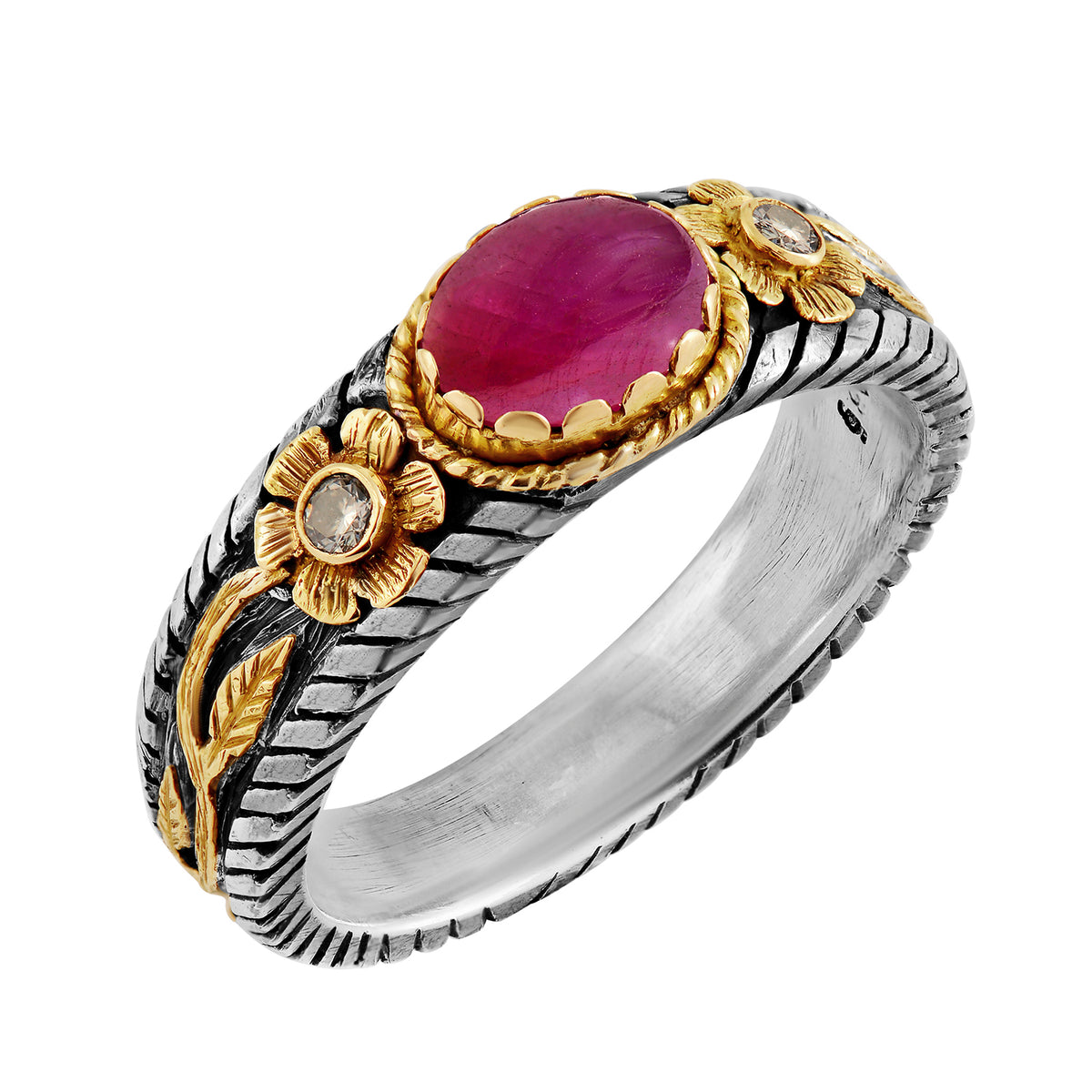 Ruby Diamond Band Ring