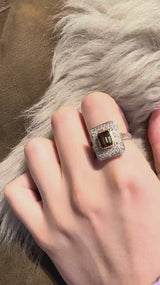 Dravite Brown Tourmaline Diamond Loren Ring