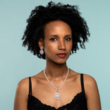 Stella Moonstone Garnet Statement Pendant