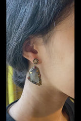 The Madonna Sapphire Diamond and Tourmaline Earrings
