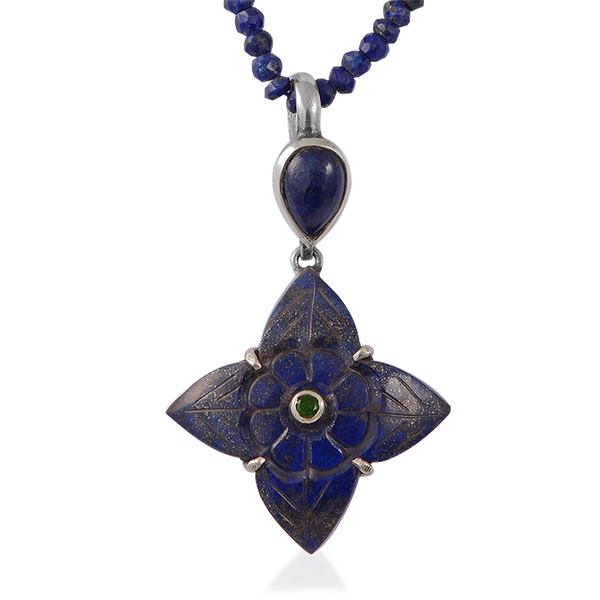 Toyah Lapis Lazuli Tsavorite Pendant