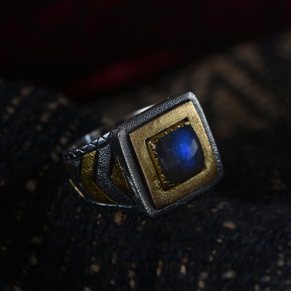 Tierney Labradorite Gold Ring