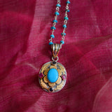 Ishana Turquoise Ruby Sapphire Pendant