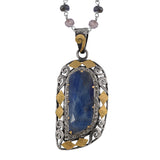 Ada Blue Sapphire Diamond Pendant