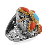 Leh Coral Turquoise Ring