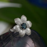 Fleur Blue Topaz Flower Ring